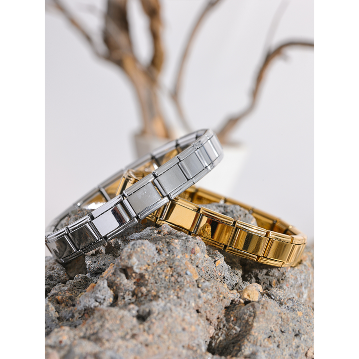 Arya Gold Block Stretch Bracelet