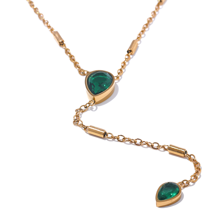 Avni Emerald Teardrop Necklace