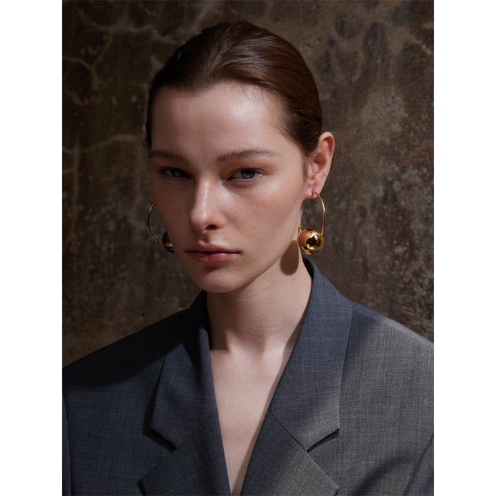 Avni Orb Hoop Earrings
