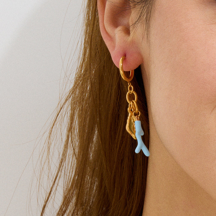 Azure Shell Earrings