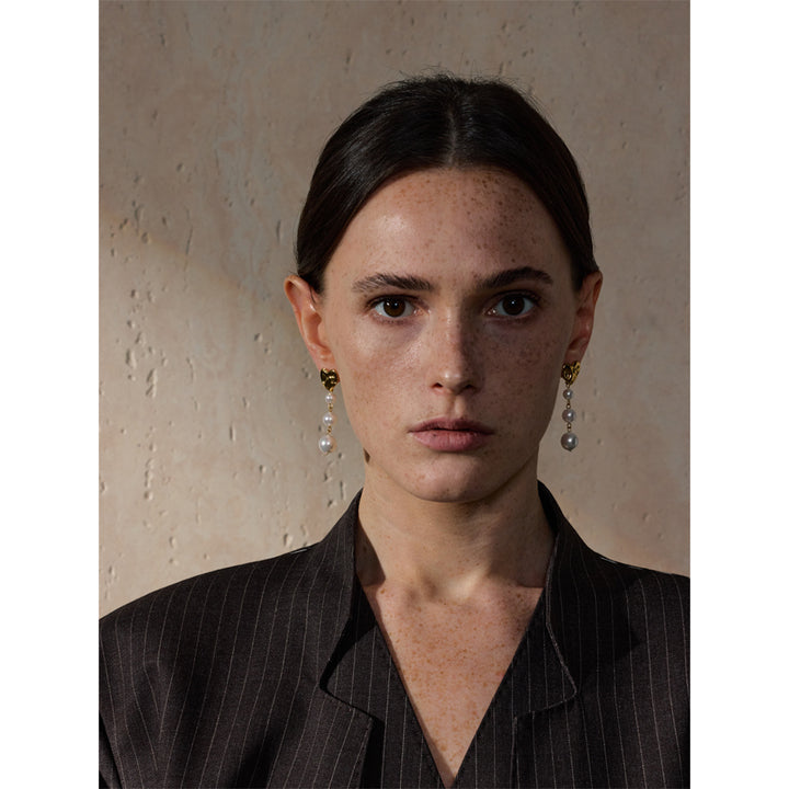 Divya Pearl Cascade Earrings