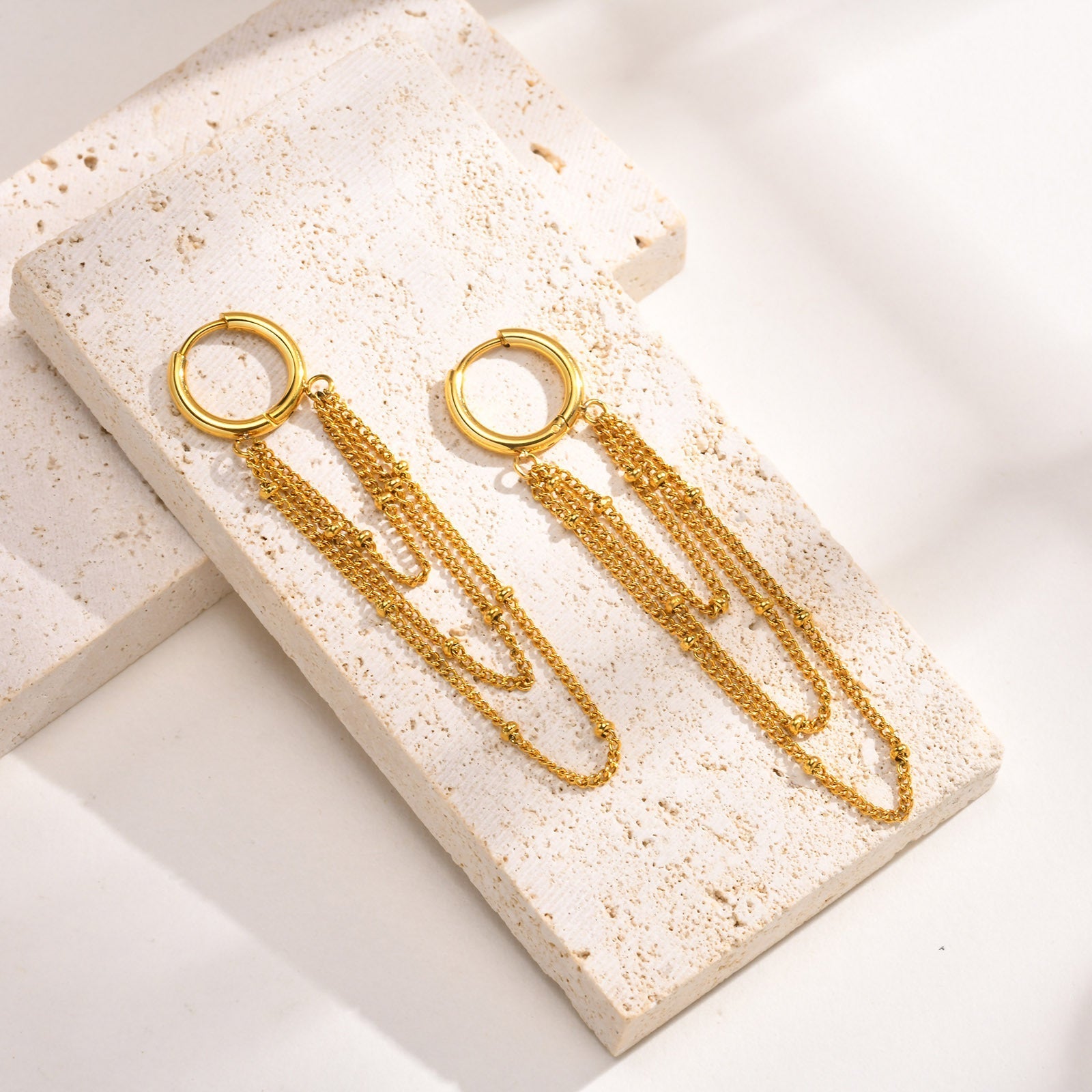 Diya Chain Drop Earrings