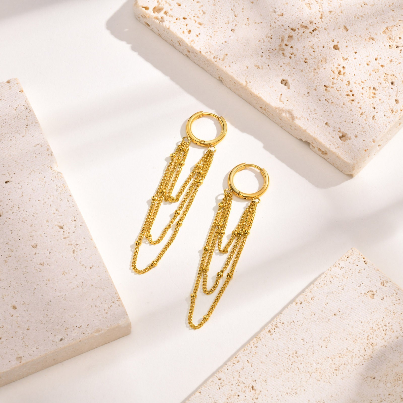 Diya Chain Drop Earrings