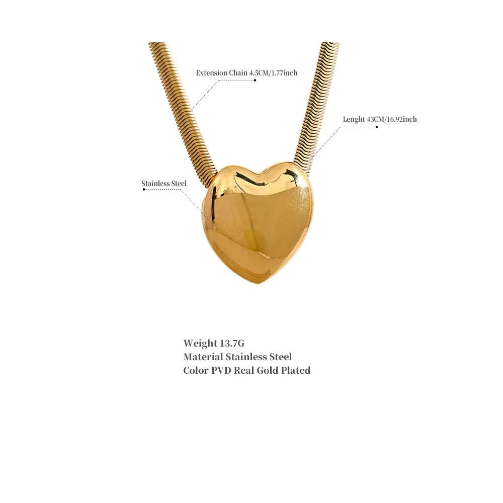 Aarohi Bold Heart Necklace