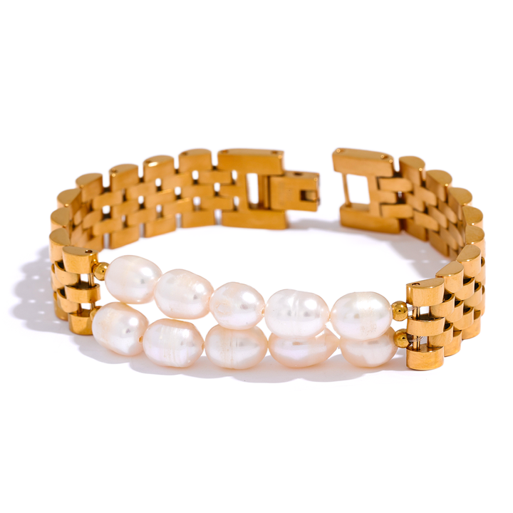 Eila Pearl Link Block Bracelet