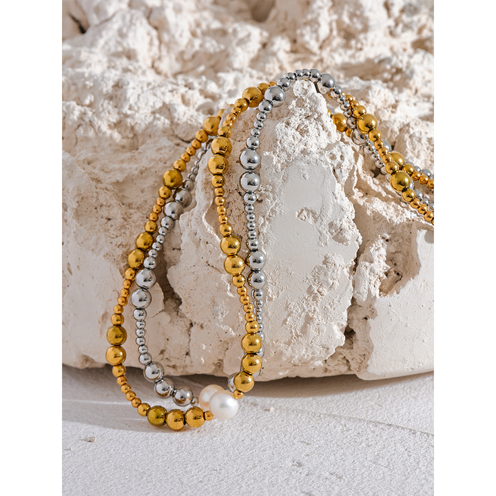 Eira Bold Pearl Bead Chain Necklace
