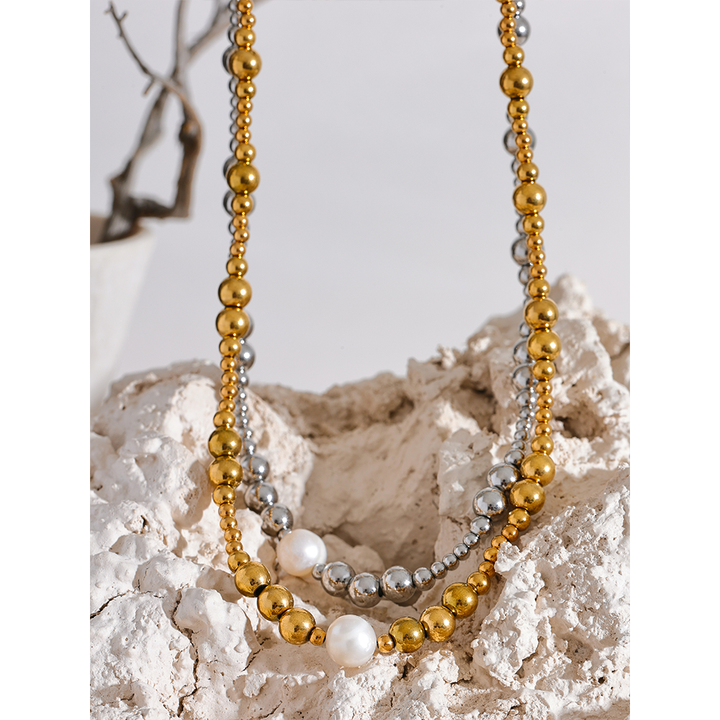 Eira Bold Pearl Bead Chain Necklace