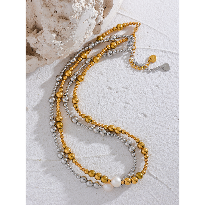 Eira Bold Pearl Bead Chain Necklace