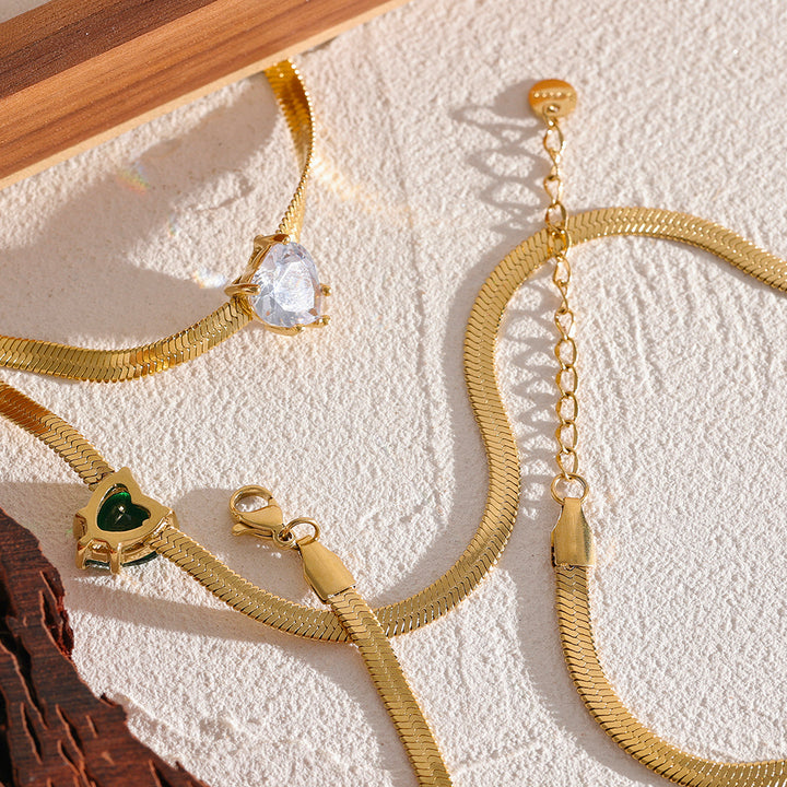 Elina Heart Charm Chain Necklace