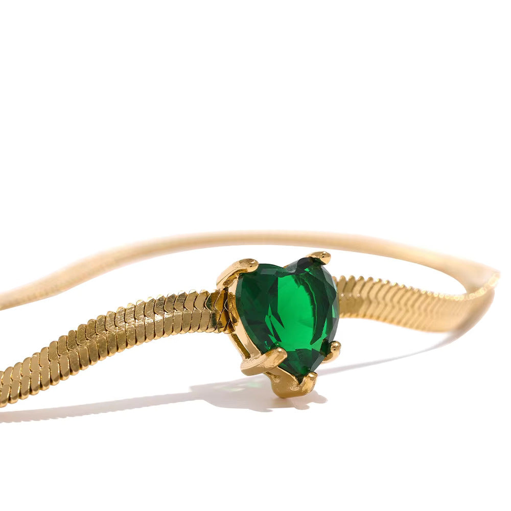 Elina Heart Charm Chain Necklace