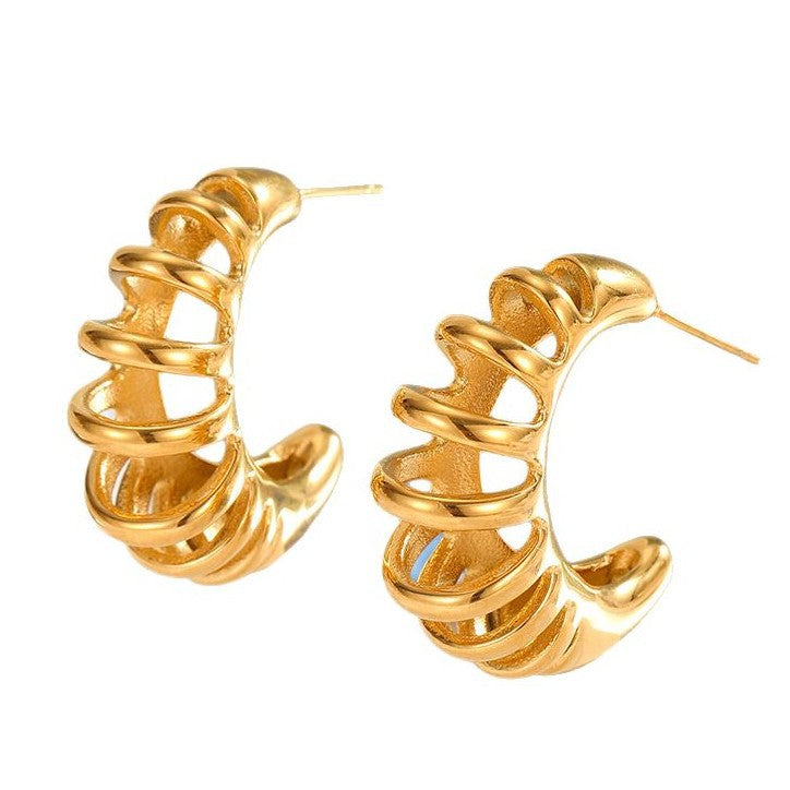 Elira Wave Crest Hoops