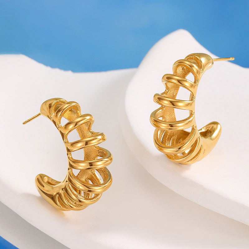 Elira Wave Crest Hoops