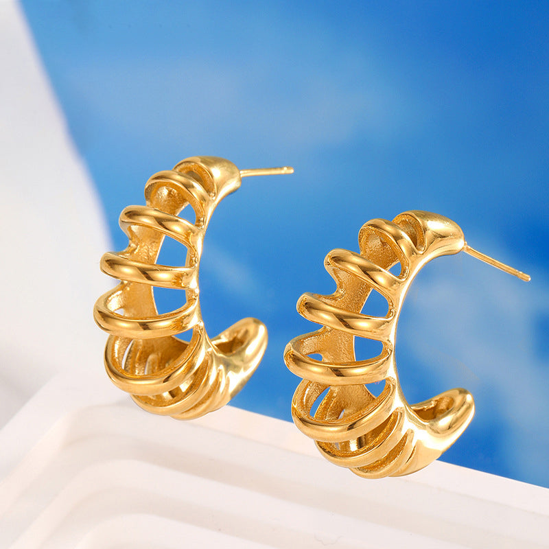 Elira Wave Crest Hoops