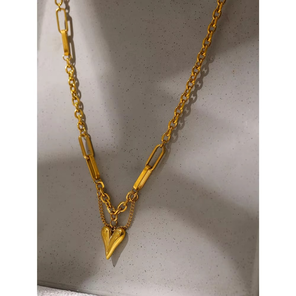 Gul Heart Link Chain Necklace