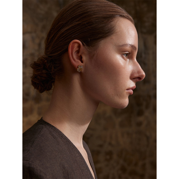 Hanami Mother Of Pearl Stud Earrings