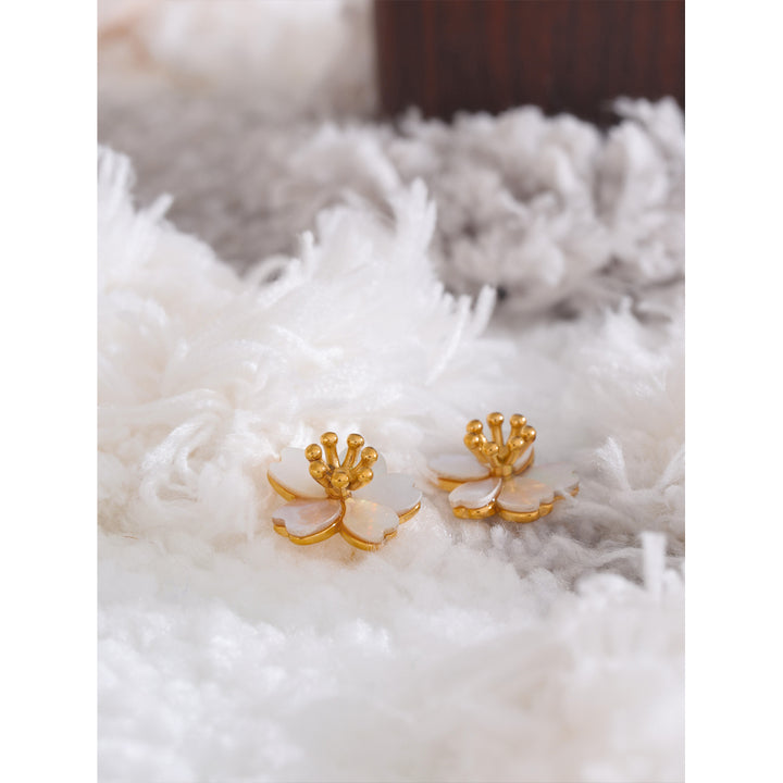 Hanami Mother Of Pearl Stud Earrings