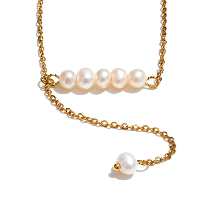 Ina Pearl Line Necklace