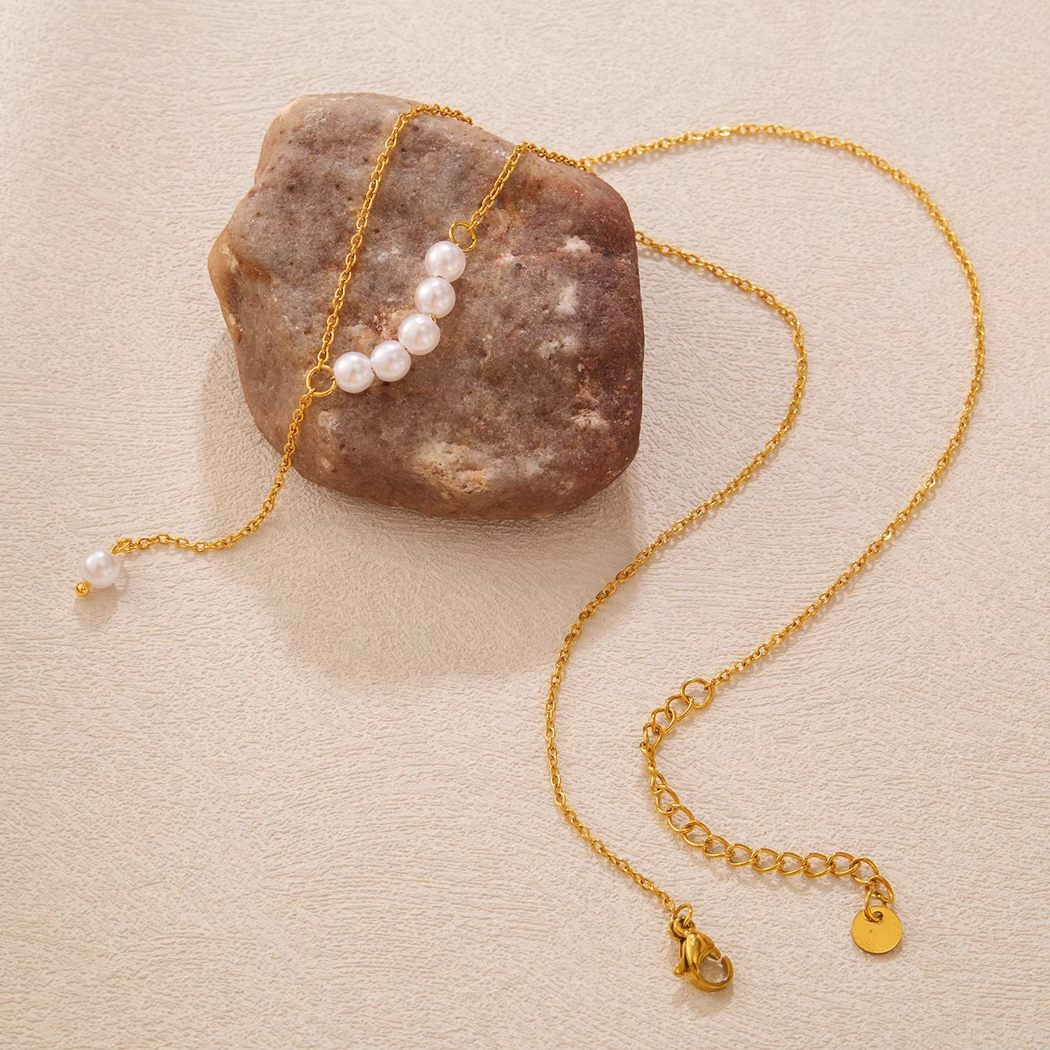 Ina Pearl Line Necklace