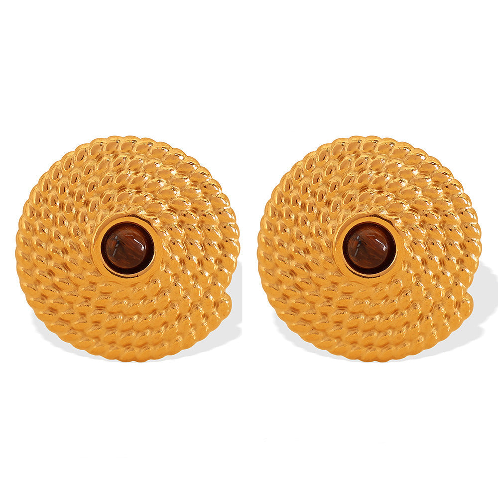 Ina Tiger Eye Studs