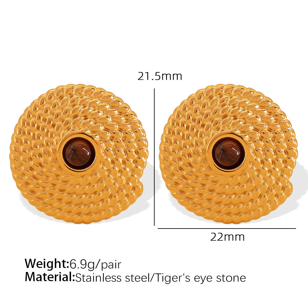Ina Tiger Eye Studs