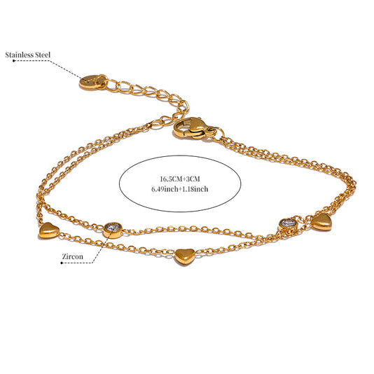 Inaaya Heart Chain Bracelet