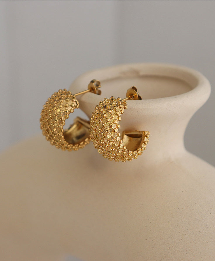 Inara Gilded Grit Hoops