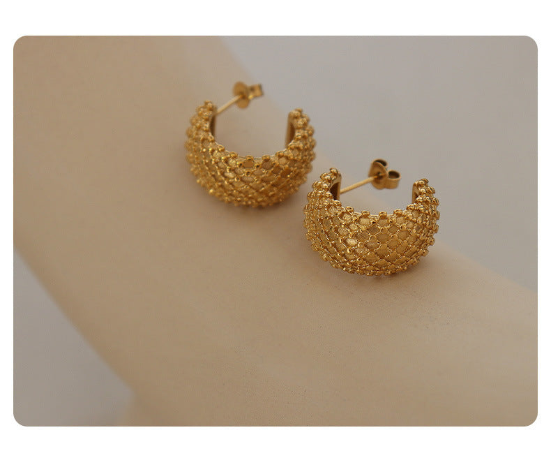 Inara Gilded Grit Hoops