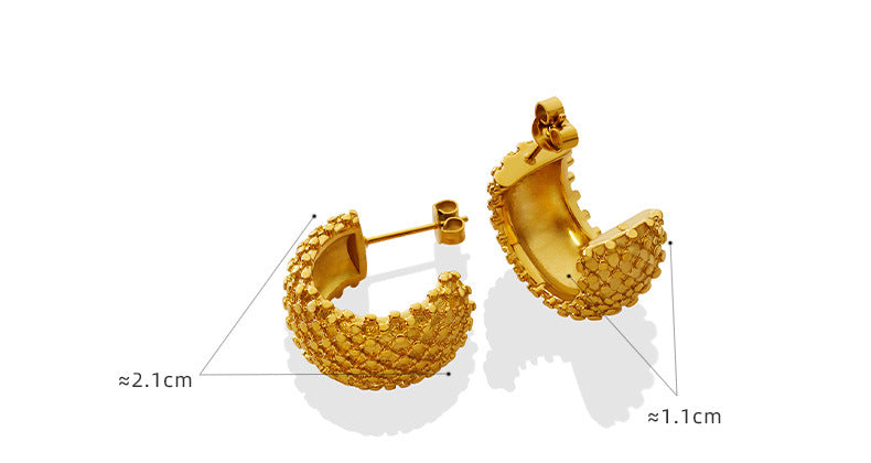 Inara Gilded Grit Hoops