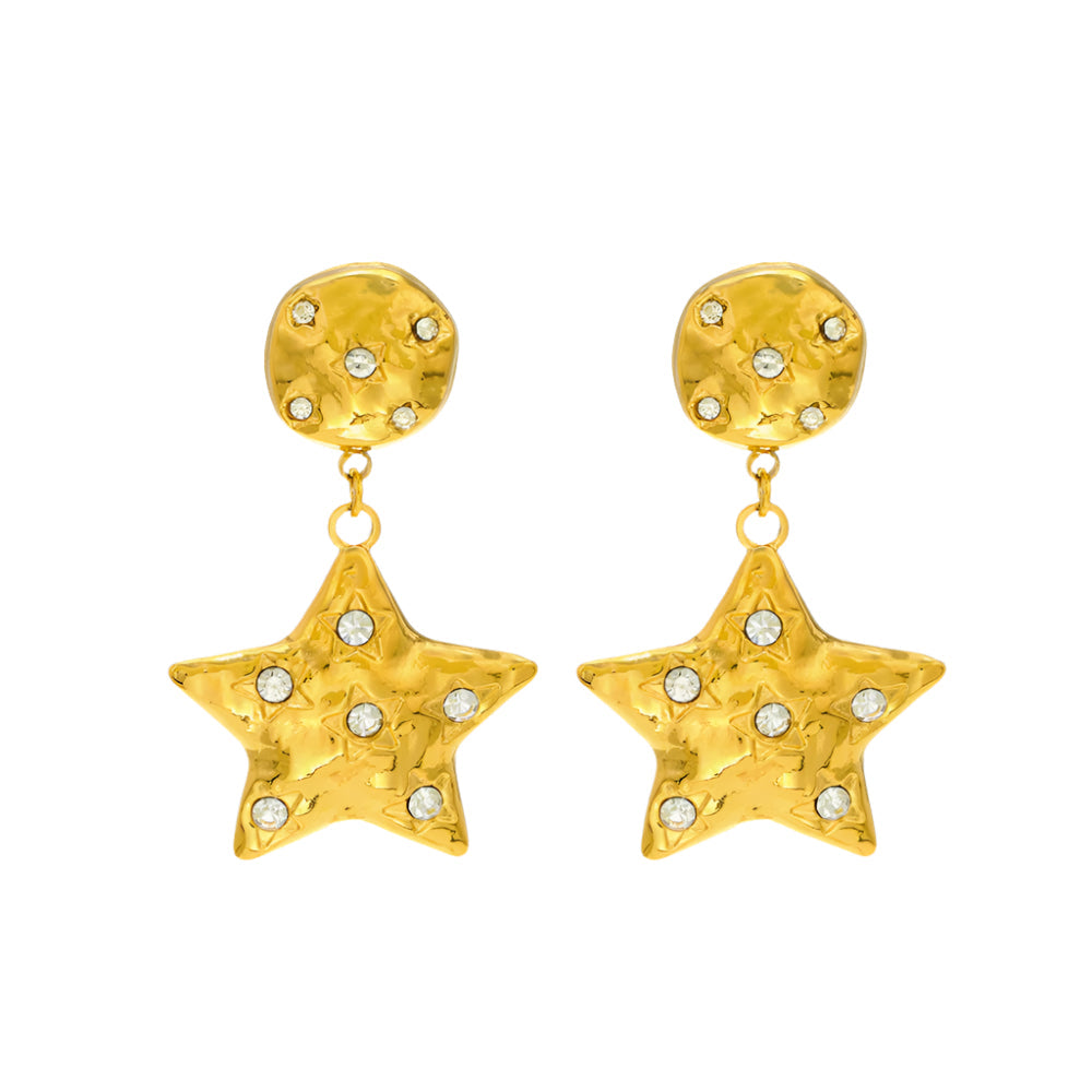 Inara Starburst Drop Hoops