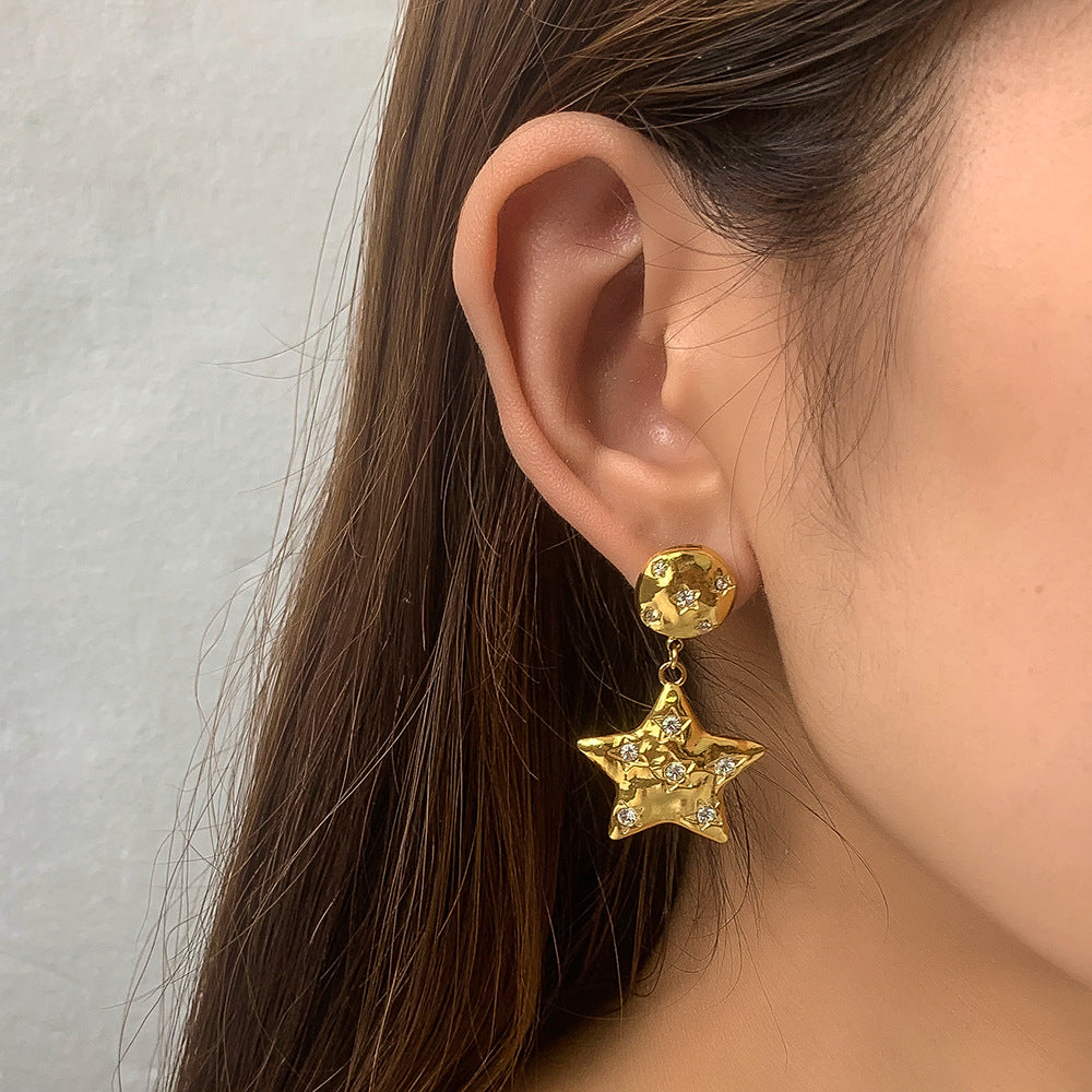 Inara Starburst Drop Hoops
