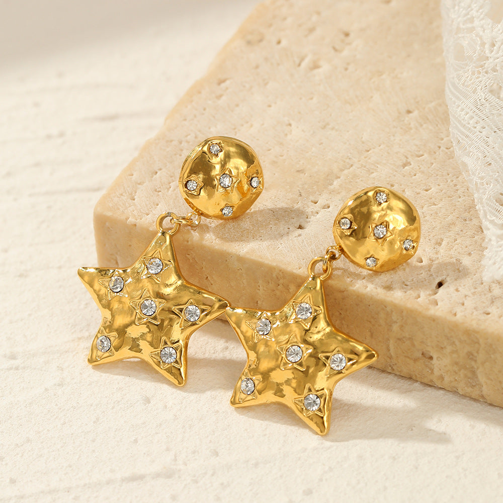 Inara Starburst Drop Hoops