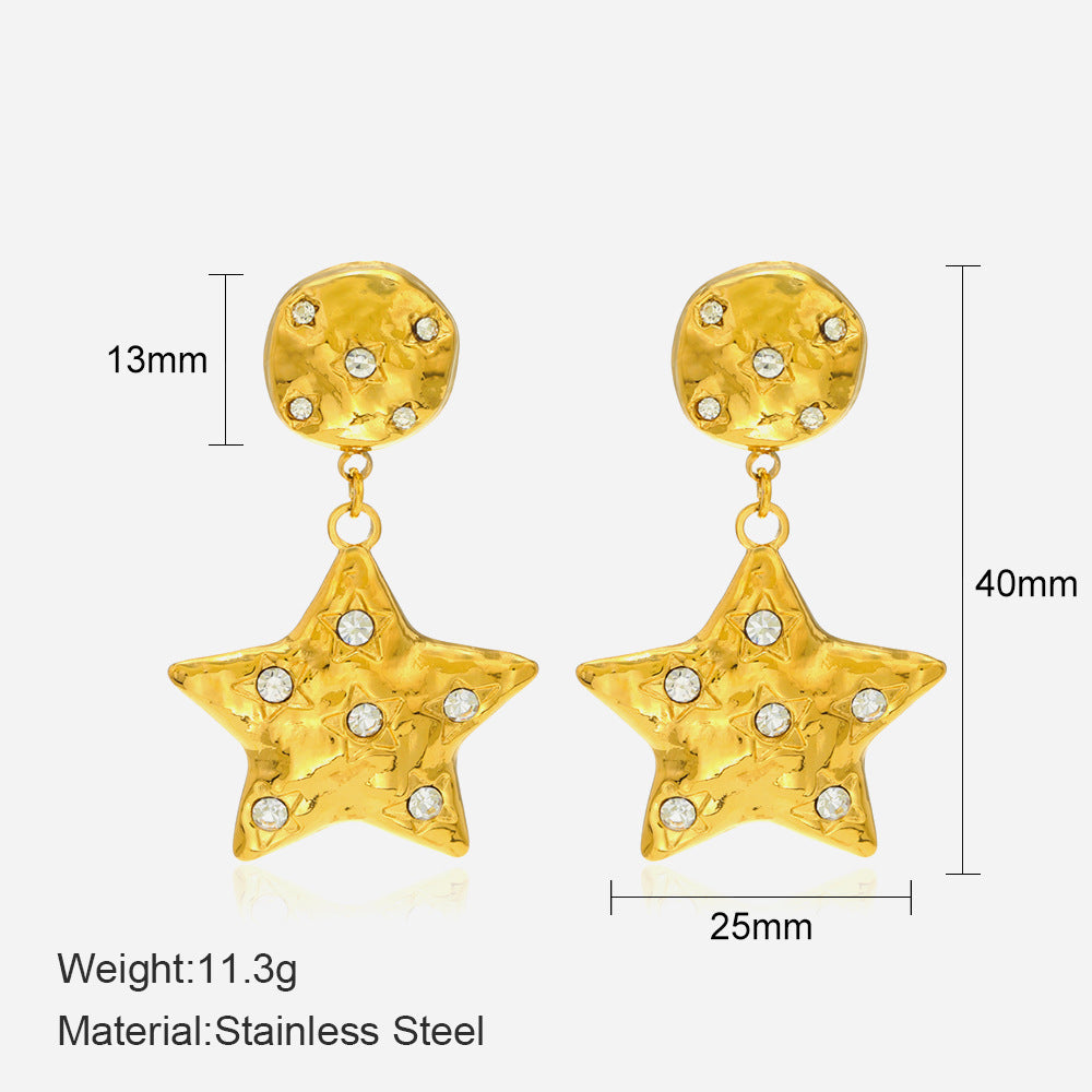 Inara Starburst Drop Hoops