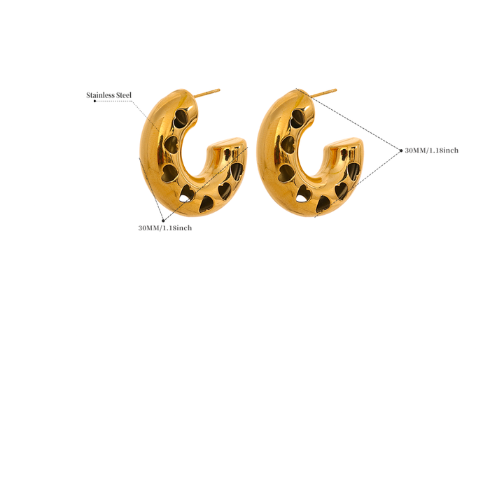 Inaya Cutout Heart Hoops