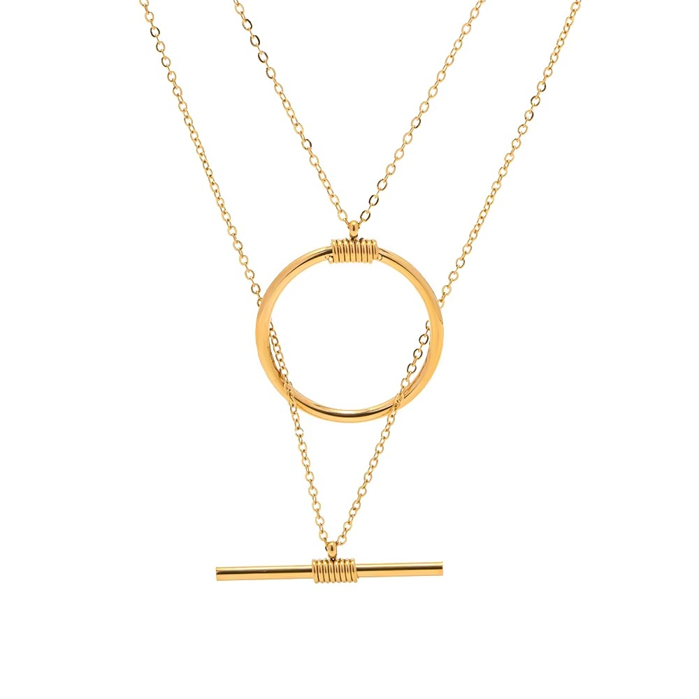 Inaya Geometric Layered Necklace