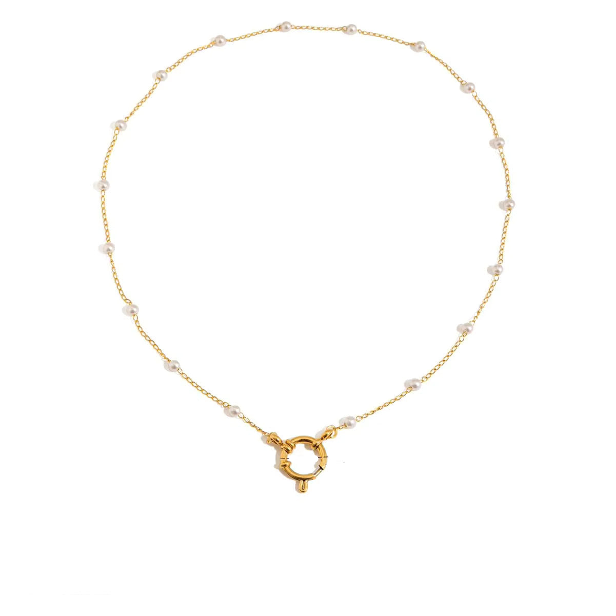 Indie Bloom Pearl Charm Necklace