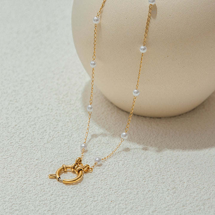 Indie Bloom Pearl Charm Necklace