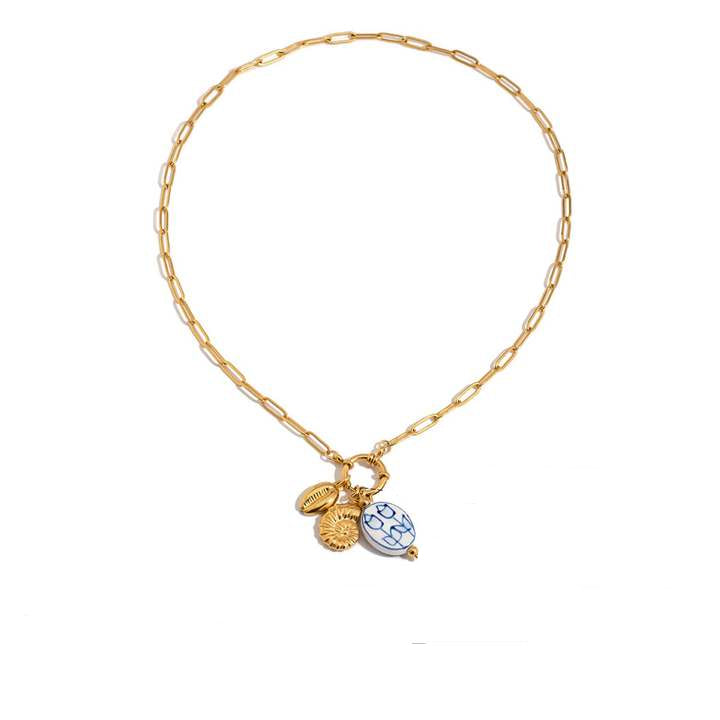 Indie Ceramic Charm Necklace