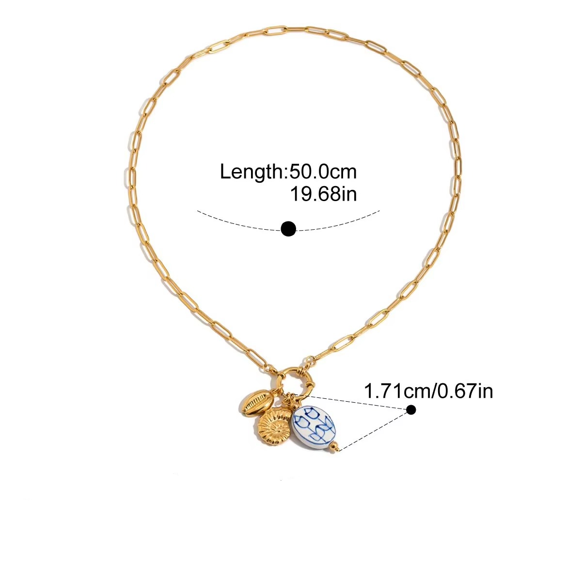 Indie Ceramic Charm Necklace