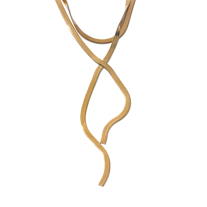 Indira Snake Lariat Necklace