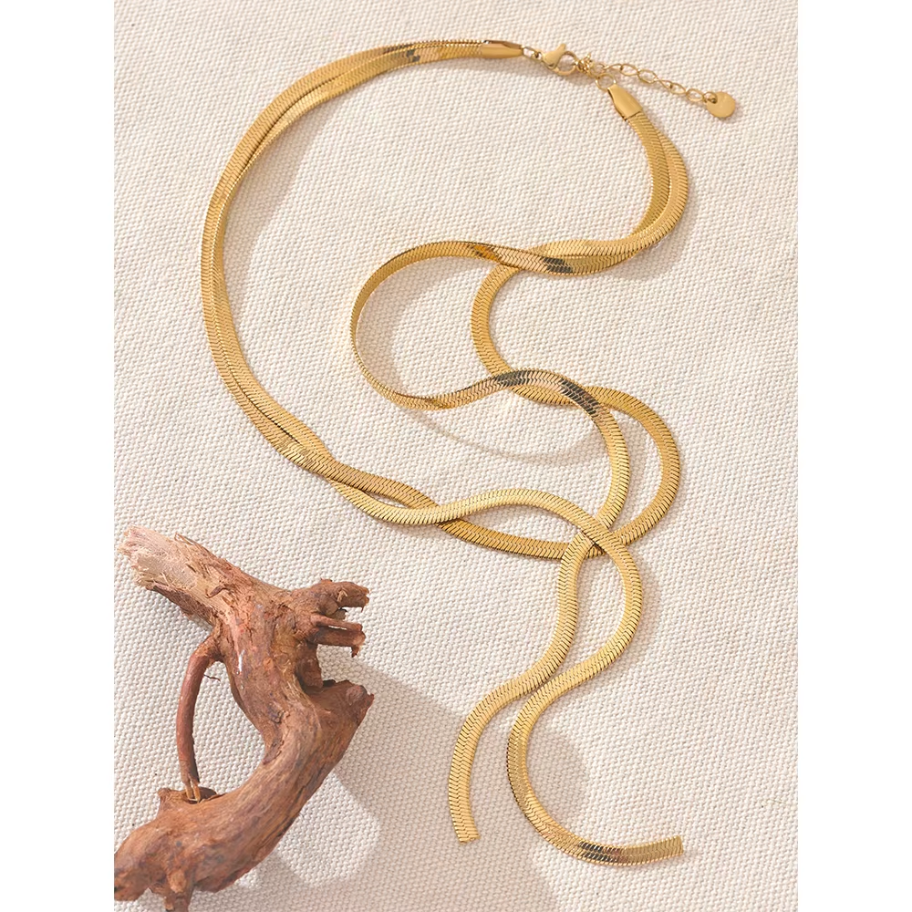 Indira Snake Lariat Necklace