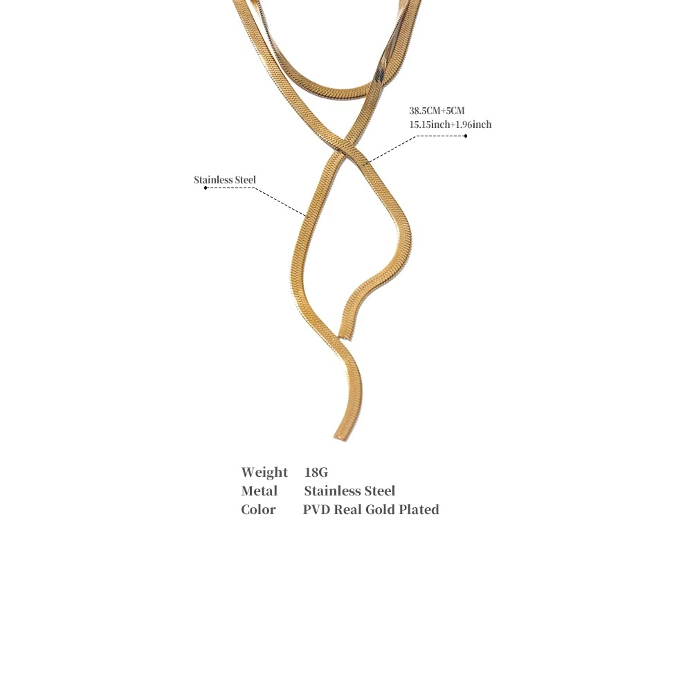 Indira Snake Lariat Necklace