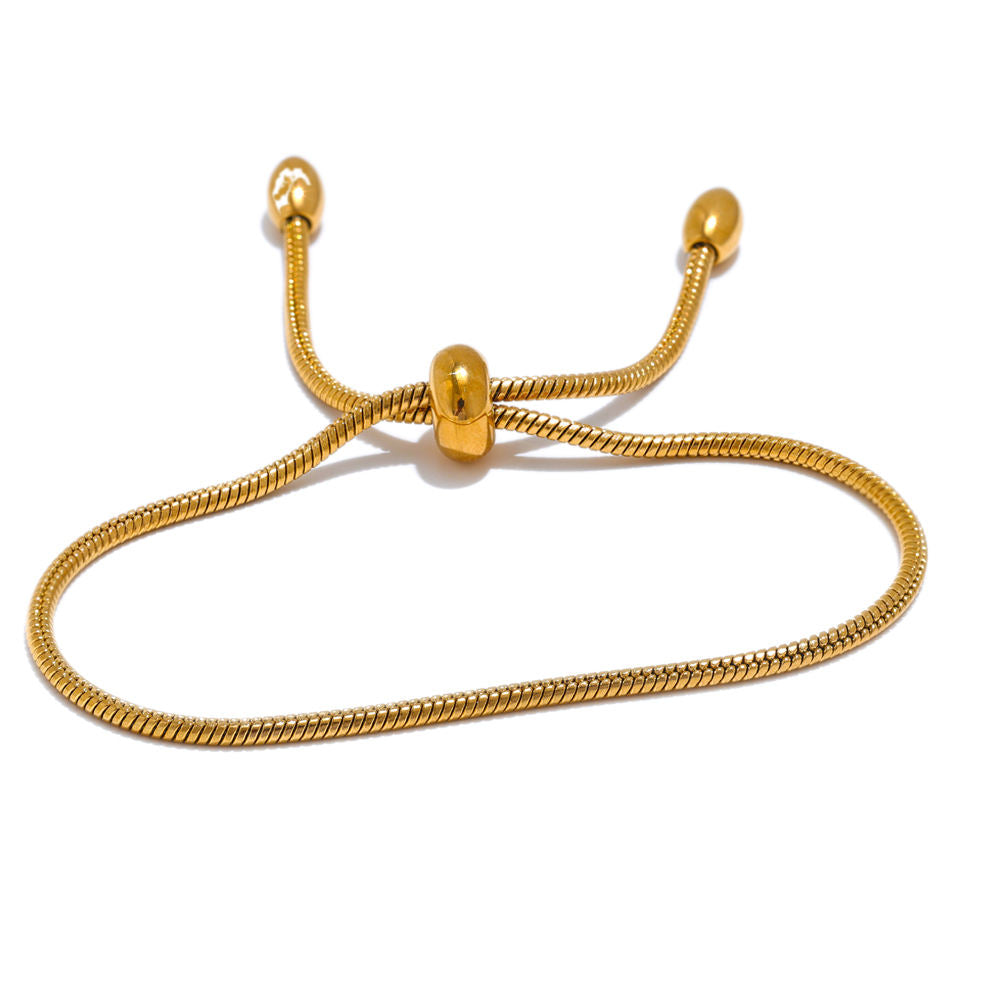 Indira Smooth Gold Chain Bracelet
