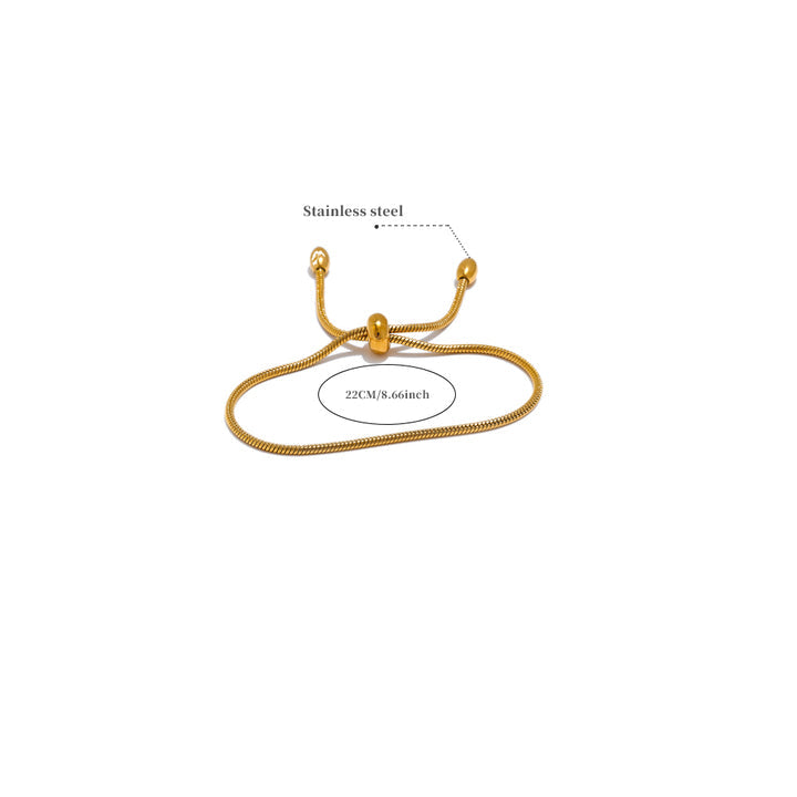 Indira Smooth Gold Chain Bracelet