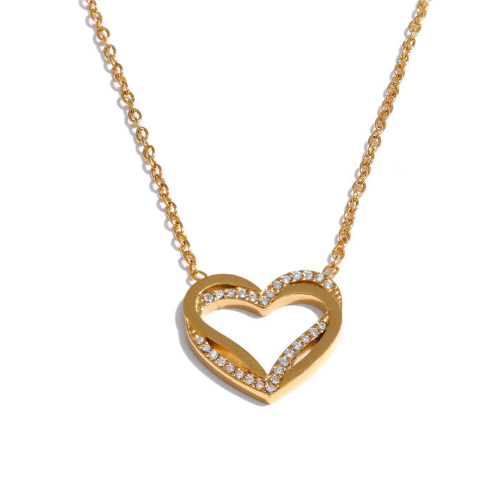 Infinity Glimmer Heart Pendant
