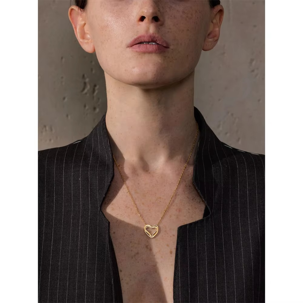 Infinity Glimmer Heart Pendant