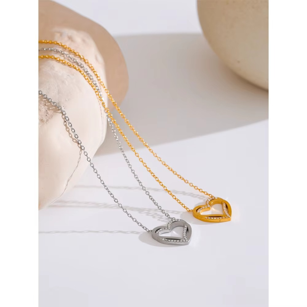 Infinity Glimmer Heart Pendant