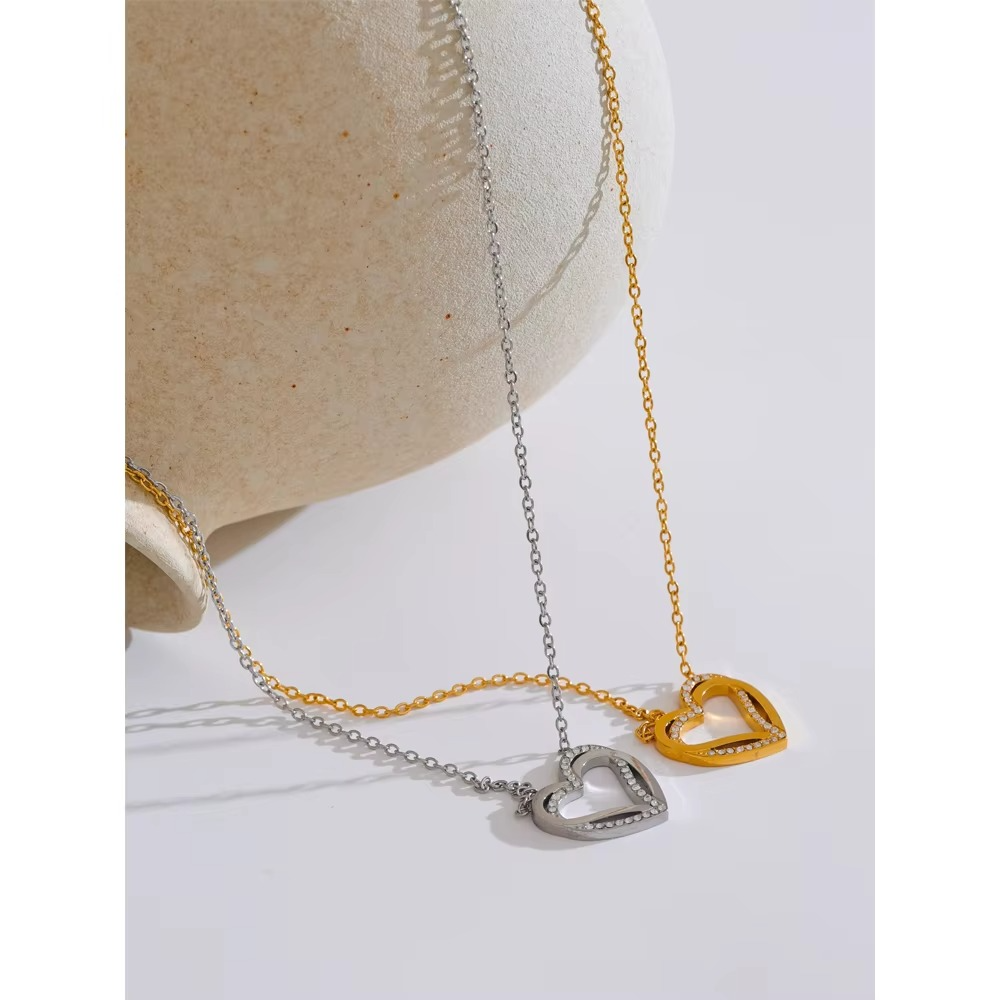 Infinity Glimmer Heart Pendant