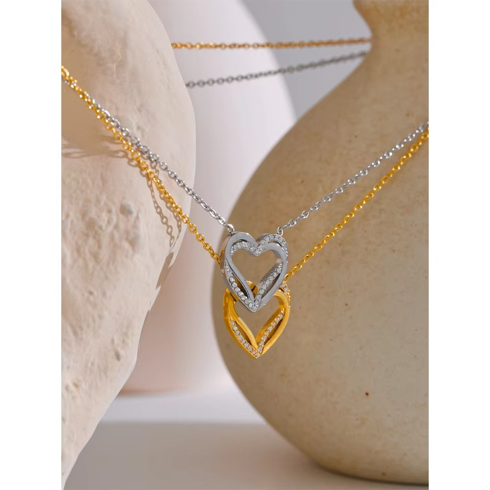 Infinity Glimmer Heart Pendant