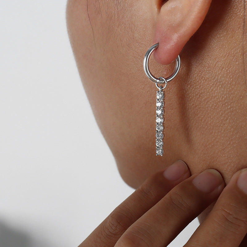 Ira Crystal Line Hoops