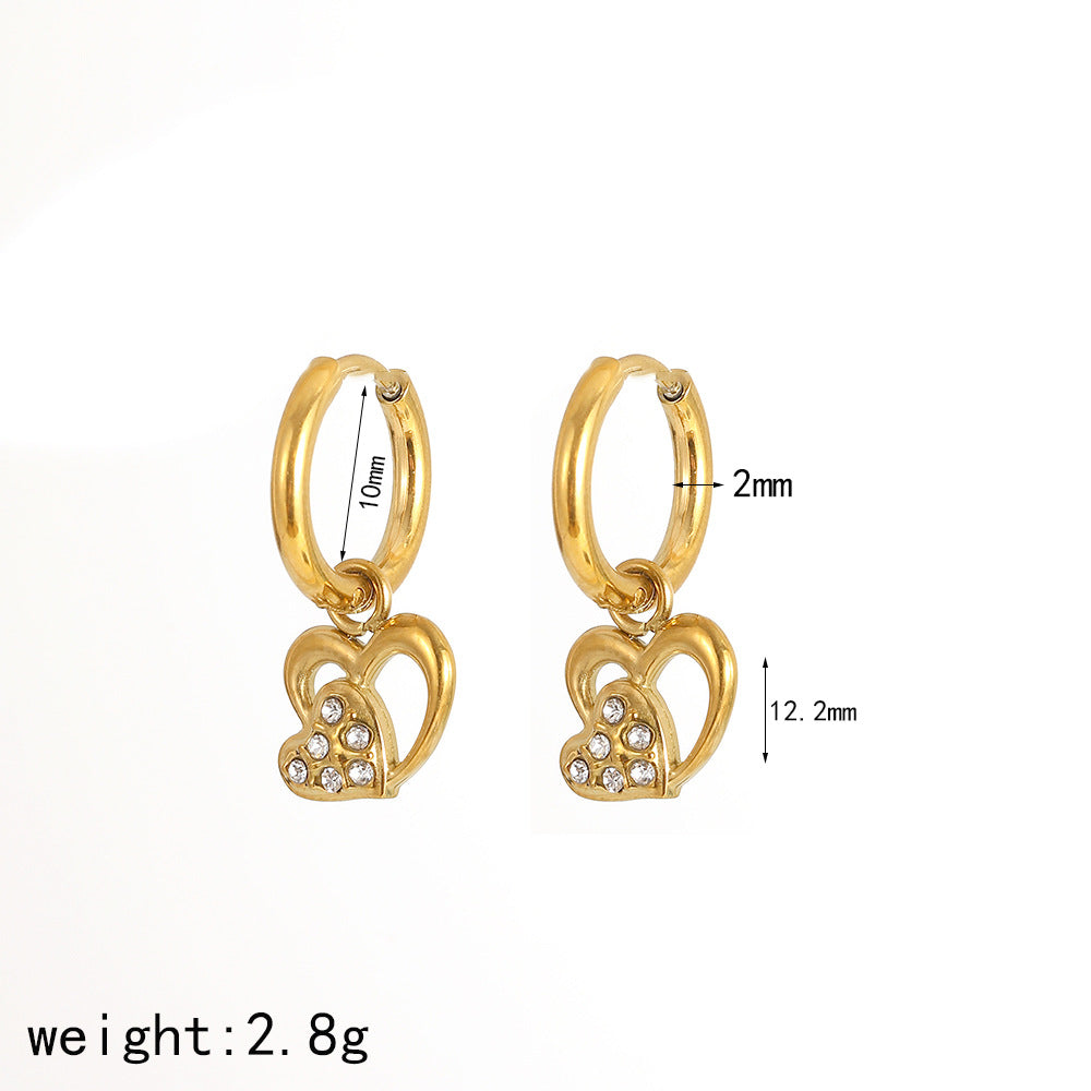 Ira Heart Sparkle Hoops